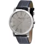 Reloj de hombre KENNETH COLE IKC1931 44mm caja de acero inoxidable esfera azul correa de piel marrón