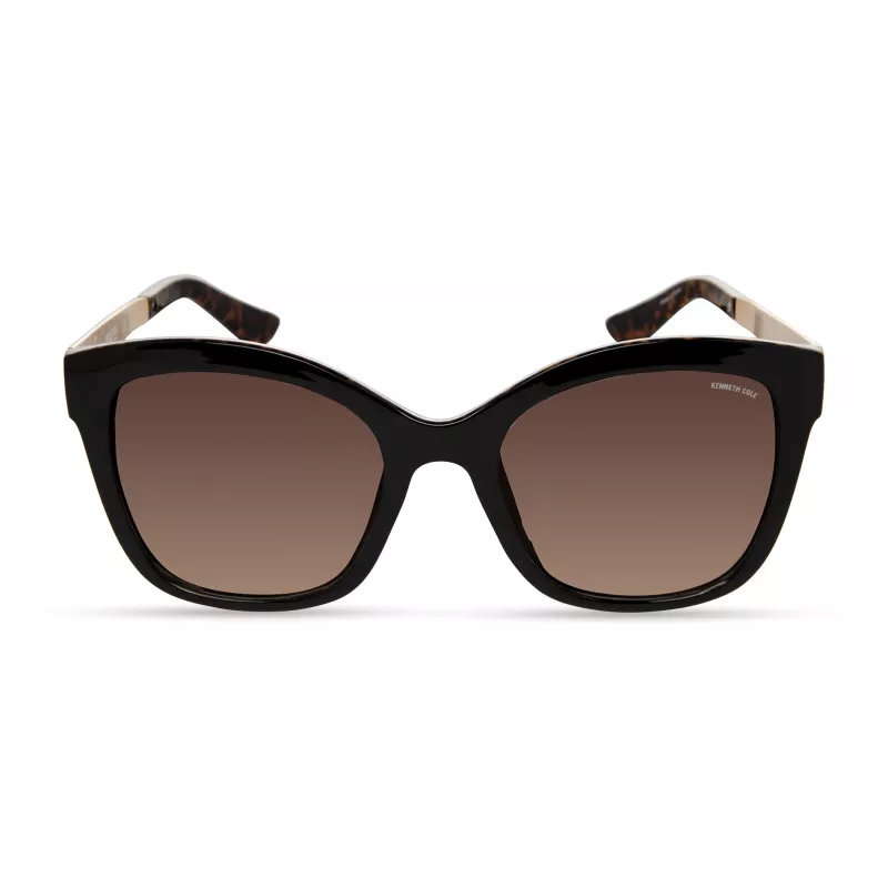 Gafas de sol de mujer KENNETH COLE KC2965-5401F - Montura geométrica de acetato con lentes grises degradadas - 54 mm