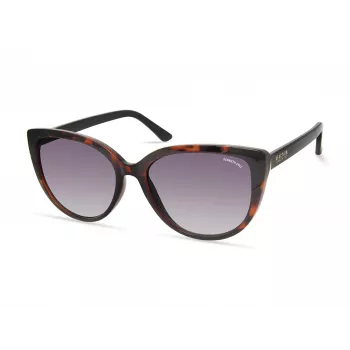 Gafas de sol de mujer KENNETH COLE KC2979-5501B - Montura rectangular negra, lentes gris humo, protección UV400