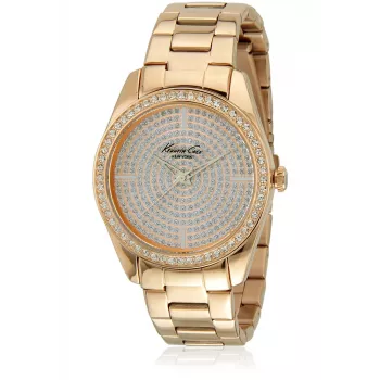 KENNETH COLE Reloj de mujer IKC4958 40mm Oro rosa Acero inoxidable Pulsera milanesa
