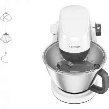 KENWOOD Multi-Tasker KHC30.000WH Robot de cocina (gris/blanco, 1000 W, bol de 4,3 L)
