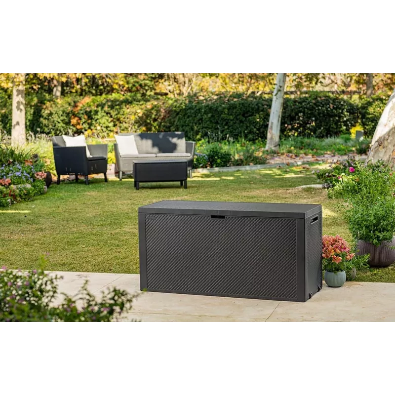 Keter 249384 caja de almacenamiento para exterior rectangular resina gris claro 845L