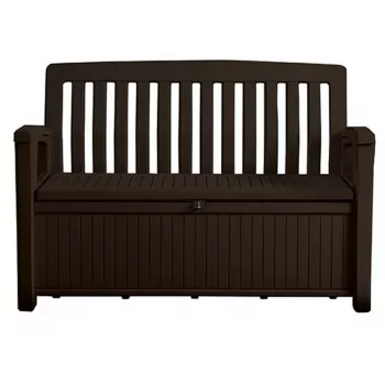 KETER banco de almacenaje 265 L con asiento, marrón