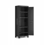 Keter Armario Ropero Detroit 62x182x45cm con Estantes Divididos - Negro/Gris