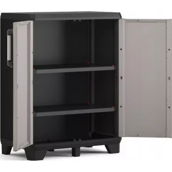 KETER LOW CABINET PRO 68x39x90cm Negro/Gris