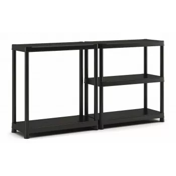 KETER estantería de plástico 5 baldas XL 90 x 60 x 187 cm gris/negro