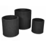 KETER juego de 3 maceteros S+M+L antracita