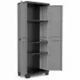 KETER Armario de Herramientas con Estantes 68 x 39 x 173 cm Gris/Negro