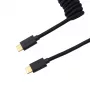 Keychron Cable en espiral aviador - negro/recto