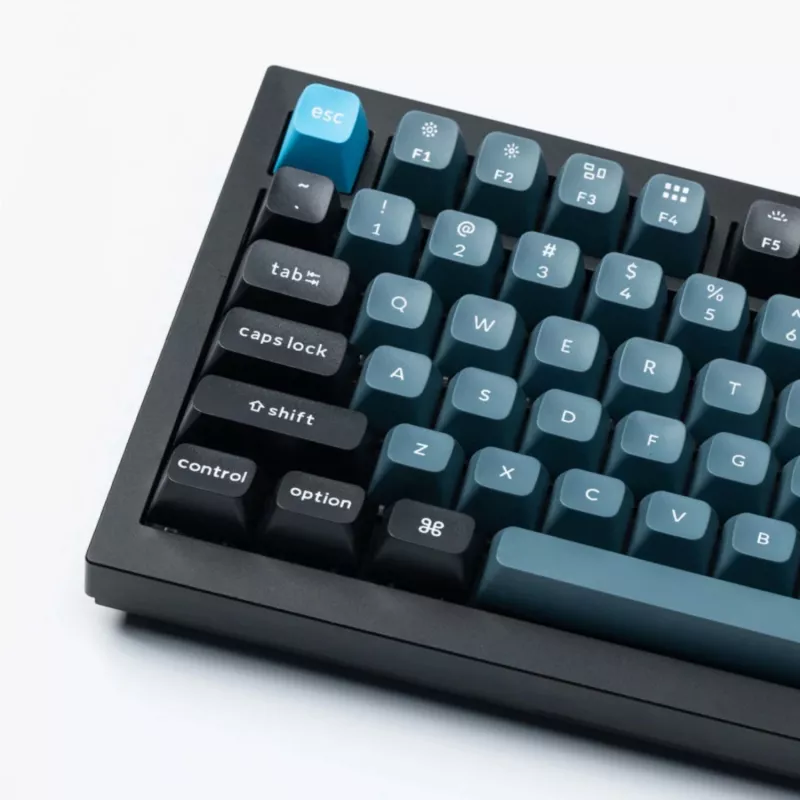 Keychron Double Shot KSA PBT Set de keycaps, gris oscuro/gris/azul