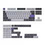 Keychron Double Shot KSA PBT Juego de keycaps, gris oscuro/blanco humo