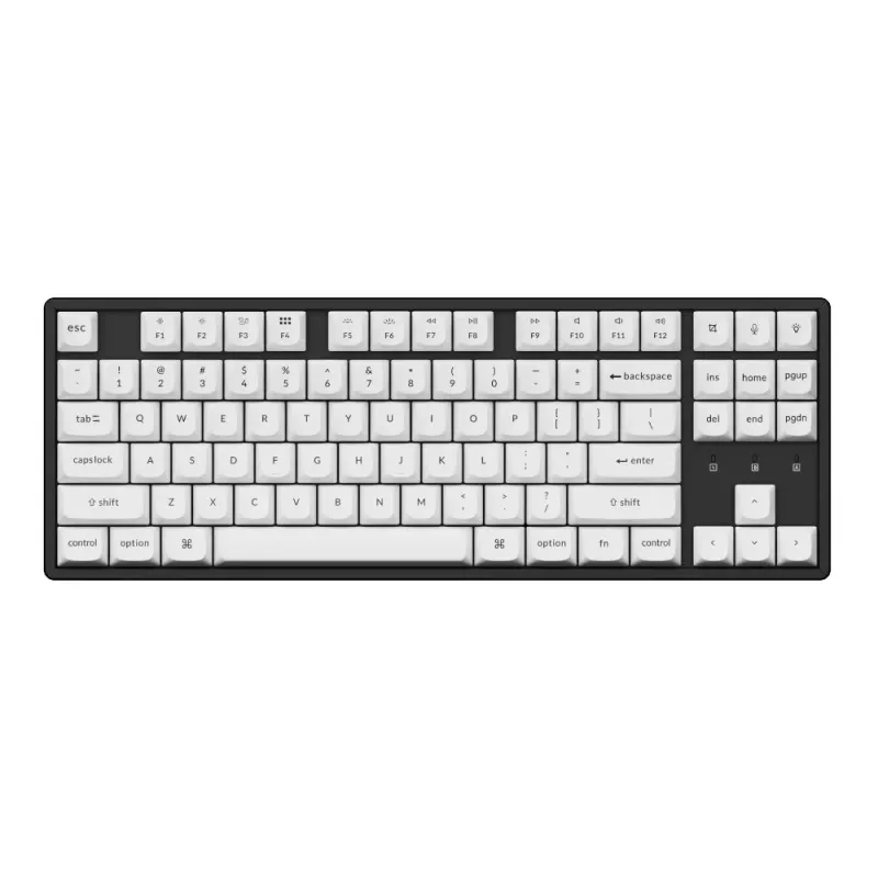Keychron Double Shot PBT OSA set completo de teclas - negro/blanco