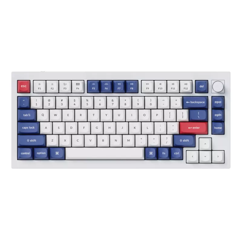 Keychron Double-Shot PBT OSA Set de keycaps, azul y blanco