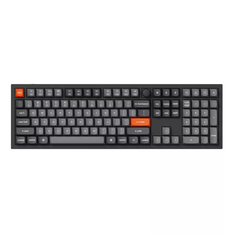 Keychron Juego de keycaps Double-Shot PBT OSA, gris