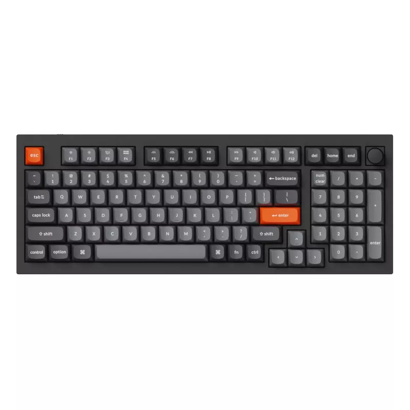 Keychron Juego de keycaps Double-Shot PBT OSA, gris