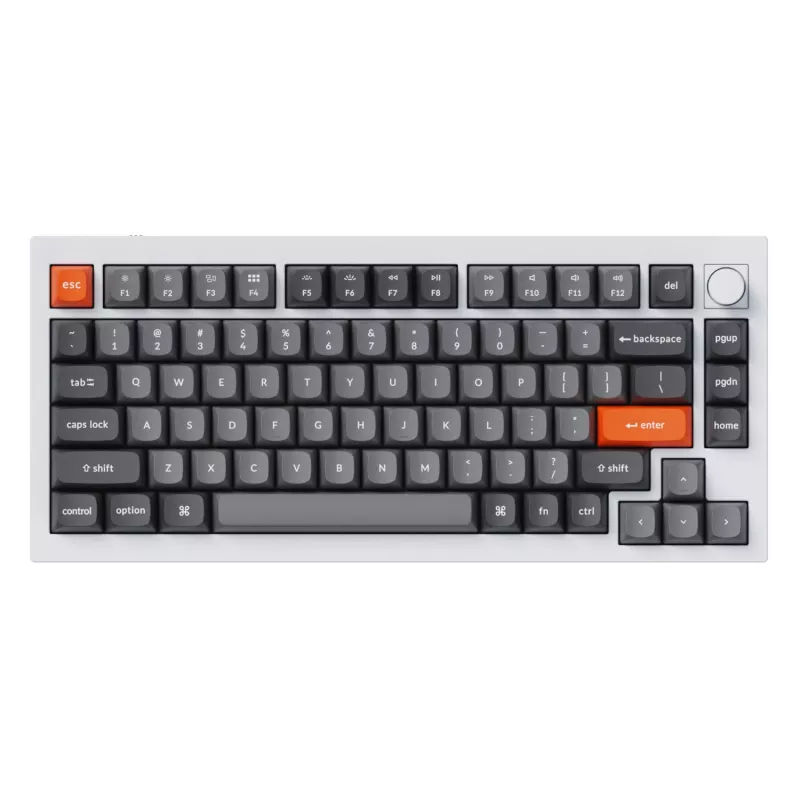 Keychron Juego de keycaps Double-Shot PBT OSA, gris
