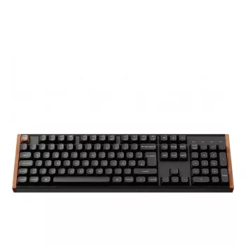 Keychron K10 HE Teclado Inalámbrico Magnético con Interruptores Distribución Alemana (Negro/Madera, Distribución DE, Gateron Double-Rail Magnetic Nebula, Hot-Swap, Marco de Aluminio, RGB)