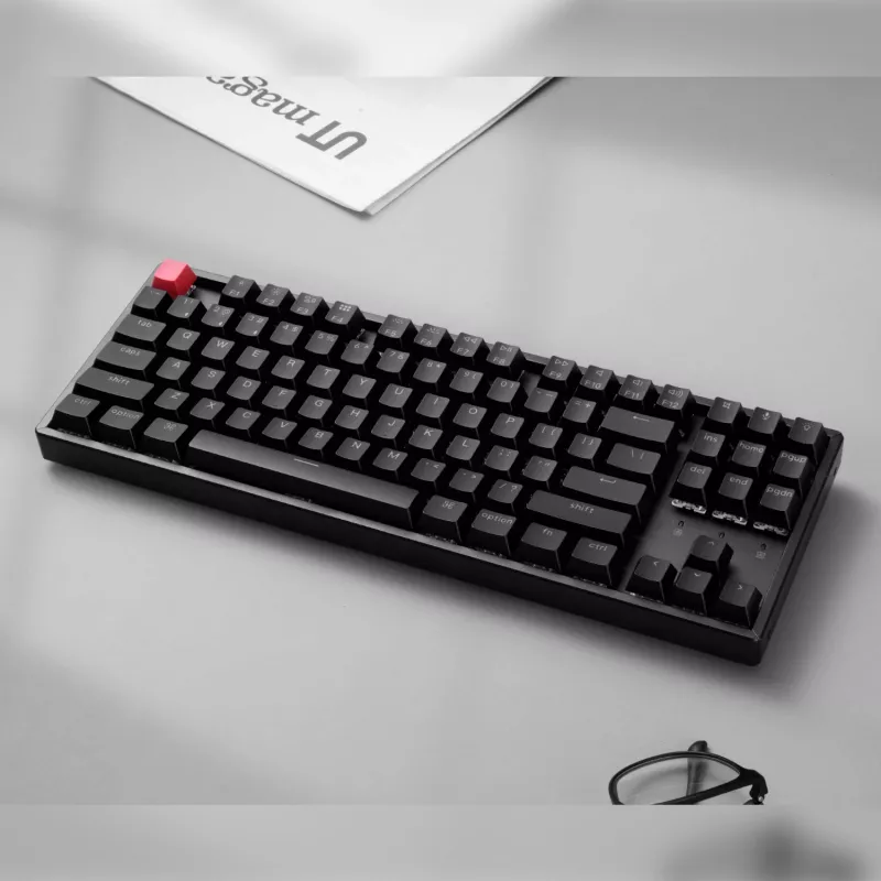 Keychron K8 QMK 80% TKL teclado mecánico inalámbrico V2 Red Switches - Negro