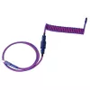 Keychron Cable USB en espiral Premium Aviator Type-C + adaptador USB-A, conector Aviator desmontable, 108 cm