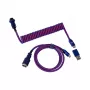Keychron Cable USB en espiral Premium Aviator Type-C + adaptador USB-A, conector Aviator desmontable, 108 cm
