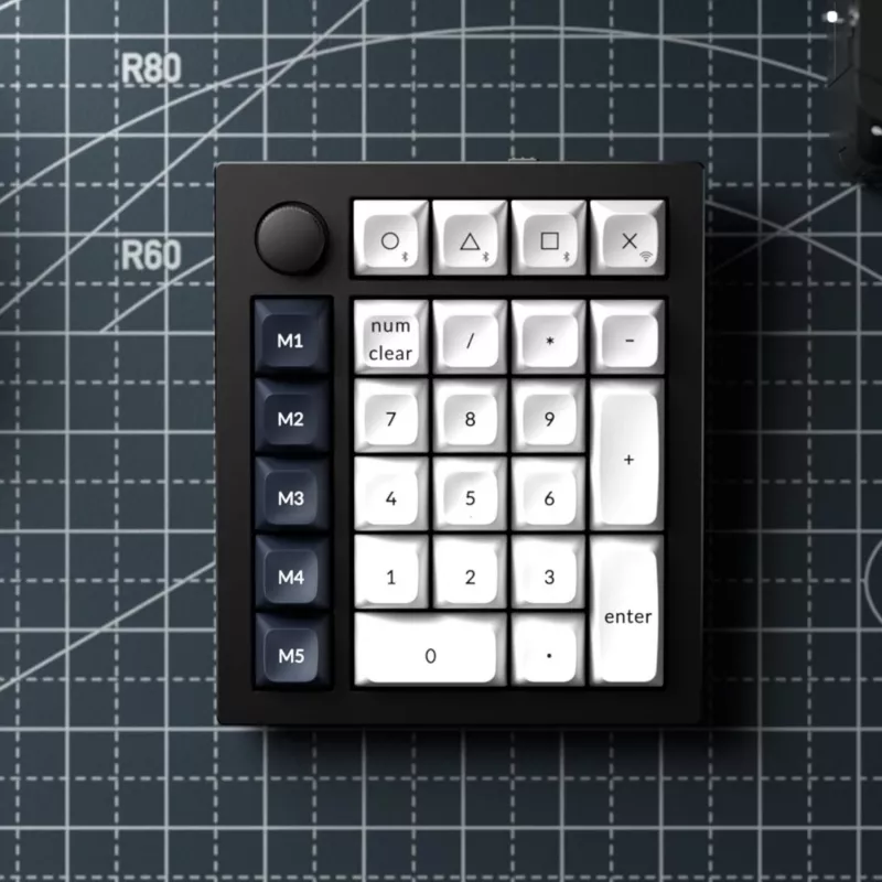 Keychron Q0 Max QMK Gateron Jupiter Banana RGB teclado numérico personalizado inalámbrico Shell Blanco