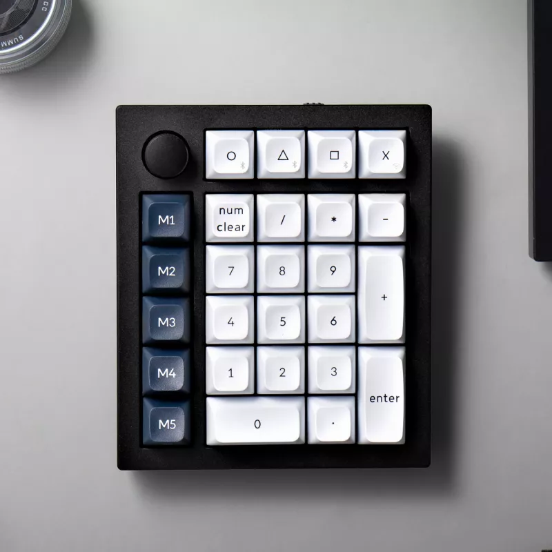 Keychron Q0 Max QMK Gateron Jupiter Banana RGB teclado numérico personalizado inalámbrico Shell Blanco