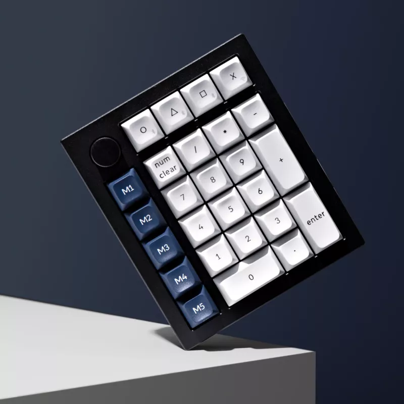Keychron Q0 Max QMK Gateron Jupiter Banana RGB teclado numérico personalizado inalámbrico Shell Blanco