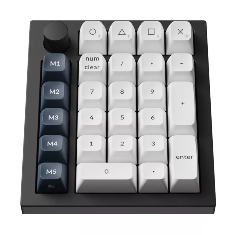 Keychron Q0 Max QMK Gateron Jupiter Banana RGB teclado numérico personalizado inalámbrico Shell Blanco