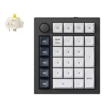 Keychron Q0 Max QMK Gateron Jupiter Banana RGB teclado numérico personalizado inalámbrico Shell Blanco