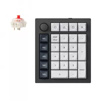 Keychron Q0 Max QMK Gateron Jupiter Red RGB teclado numérico personalizado inalámbrico Carbon Negro