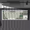 Keychron Q3 Max 80% teclado completamente montado con dial, interruptores rojos, Hot-Swap Gateron Jupiter teclado inalámbrico RGB - Shell White