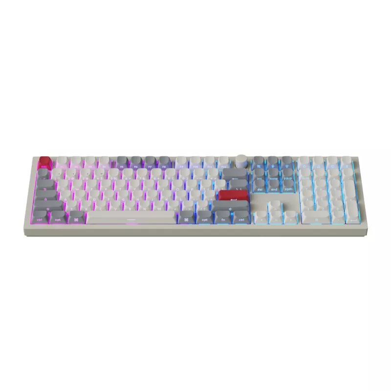 Keychron Q6 Max QMK/VIA teclado mecánico personalizado inalámbrico OSA Gateron Red Jupiter Switches - Shell White
