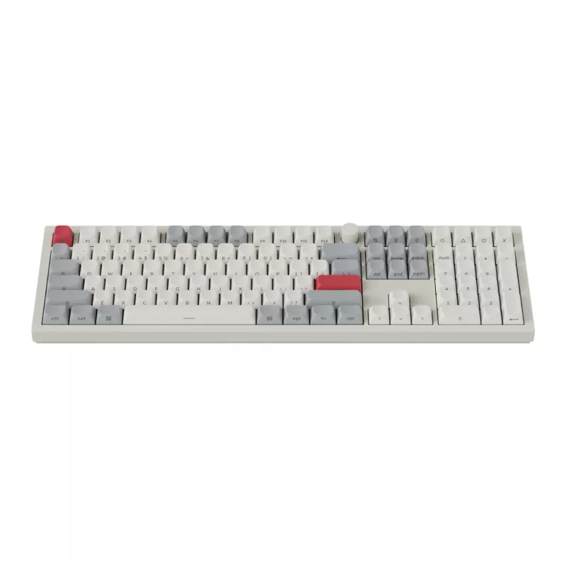 Keychron Q6 Max QMK/VIA teclado mecánico personalizado inalámbrico OSA Gateron Red Jupiter Switches - Shell White