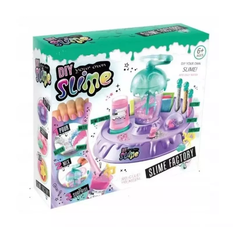 Kiddyz Fábrica de Slime DIY: Gran set con purpurina y figuras para hacer slime