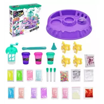 Kiddyz Fábrica de Slime DIY: Gran set con purpurina y figuras para hacer slime