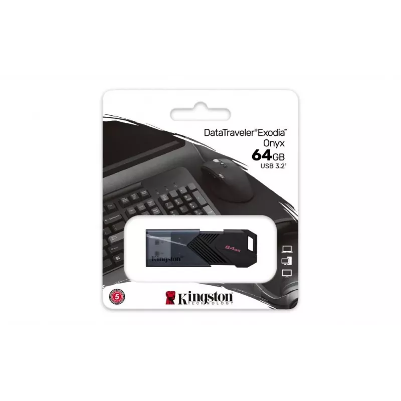 Kingston Unidad flash USB 3.2 DataTraveler Exodia Onyx 64GB