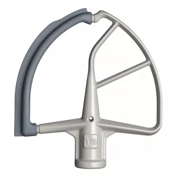 Batidor Flex Edge KitchenAid 5KFE7T para batidora de pie - blanco con borde de silicona gris