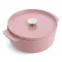 KitchenAid olla de cocción con tapa de hierro fundido esmaltado 26 cm rosa