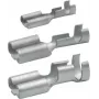 Klauke 18201A Terminal plano hembra sin aislar 0,5-1,0 mm², conector 6,3 mm, crimp, E-Cu estañado, DIN 46247, pack de 100