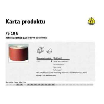 KLINGSPOR PS 18 E rollo de lija 150mm x 50m P80 óxido de aluminio soporte papel E