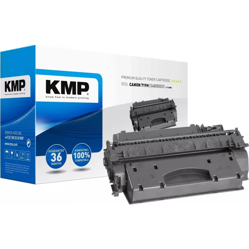 KMP C-T238BX Cartucho de tóner compatible Negro (sustituto de Canon 719H) para Canon i-SENSYS LBP251, LBP252, LBP253, LBP6310, MF411, MF416, MF418, MF419, MF6140, MF6180