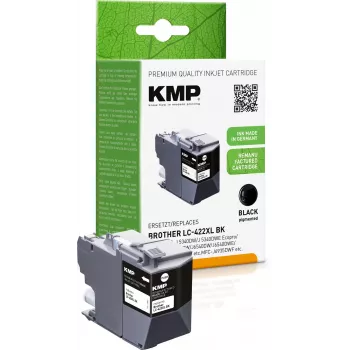 Cartucho KMP compatible Brother MFC-J5340DW LC422XLBK negro 3000S 66ml remanufacturado