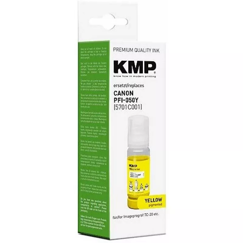 Cartucho KMP Canon PFI050Y (5701C001) amarillo compatible