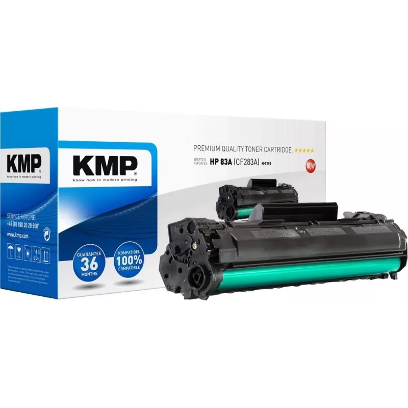 KMP H-T193 Cartucho de tóner compatible Negro 80g para HP 83A