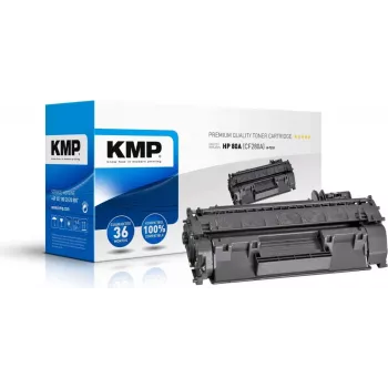KMP H-T233 cartucho de tóner compatible negro alto rendimiento para HP LaserJet Pro 400 M401a/M401d/M401dn/M401dne/M401dw MFP M425dn/M425dw - sustituye a HP 80A (CF280A)