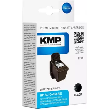 KMP H11 Cartucho de tinta compatible Negro 19 ml para HP 56 C6656AE