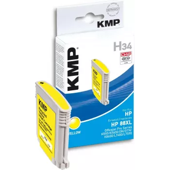 KMP cartucho de tinta HP C9393AE reacondicionado, amarillo (1704,4939)