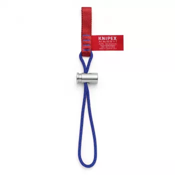 KNIPEX Correa de sujeción para herramientas 00 50 11 T BK - correa de sujeción de PU de 1,5 m con mosquetón con bloqueo, máx. 1,5 kg