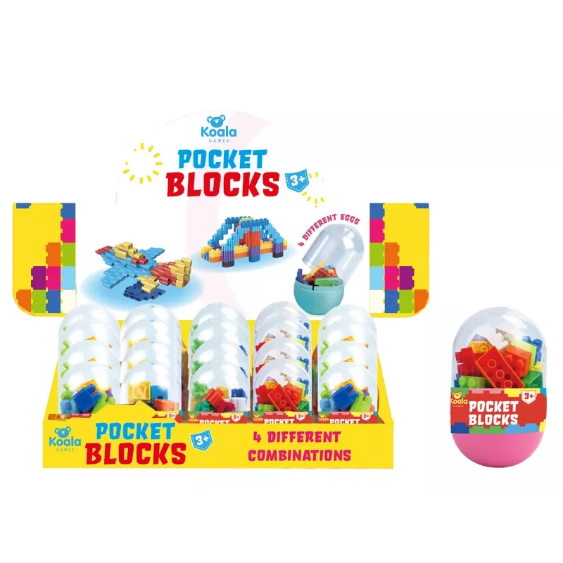 Koala Games G2665 Pocket Blocks (aleatorio) - Pack sorpresa de mini bloques de construcción
