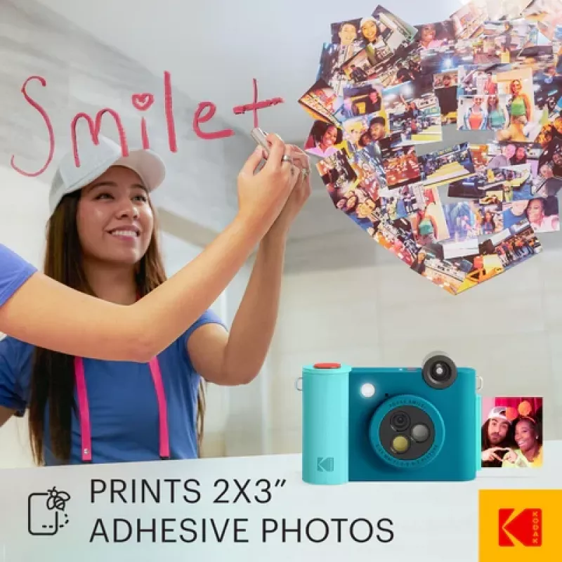 Kodak SMILE+ Cámara instantánea, 2x3'', Azul